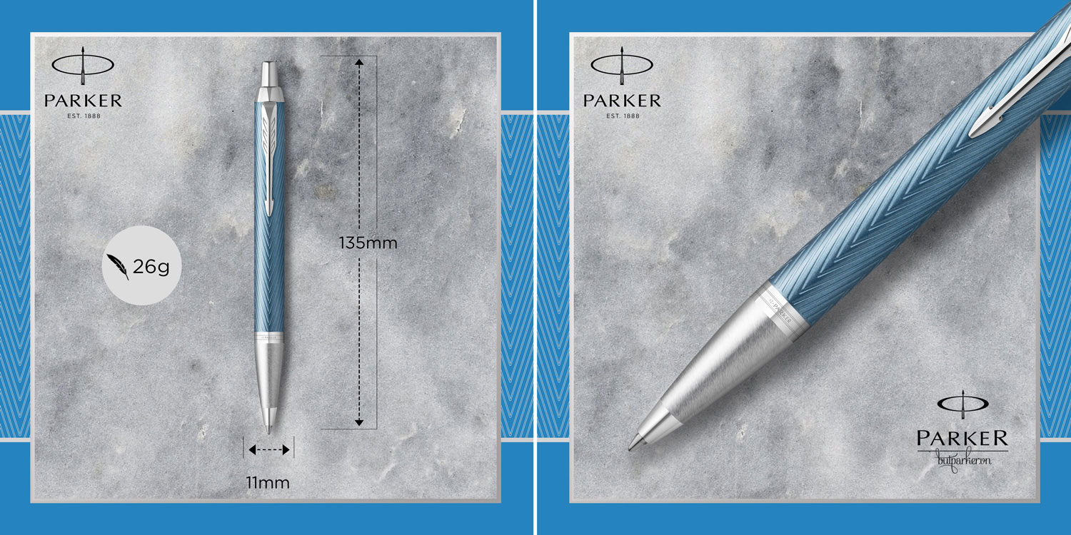 Bút bi Parker IM Premium Blue Grey Ballpoint Pen 2143645