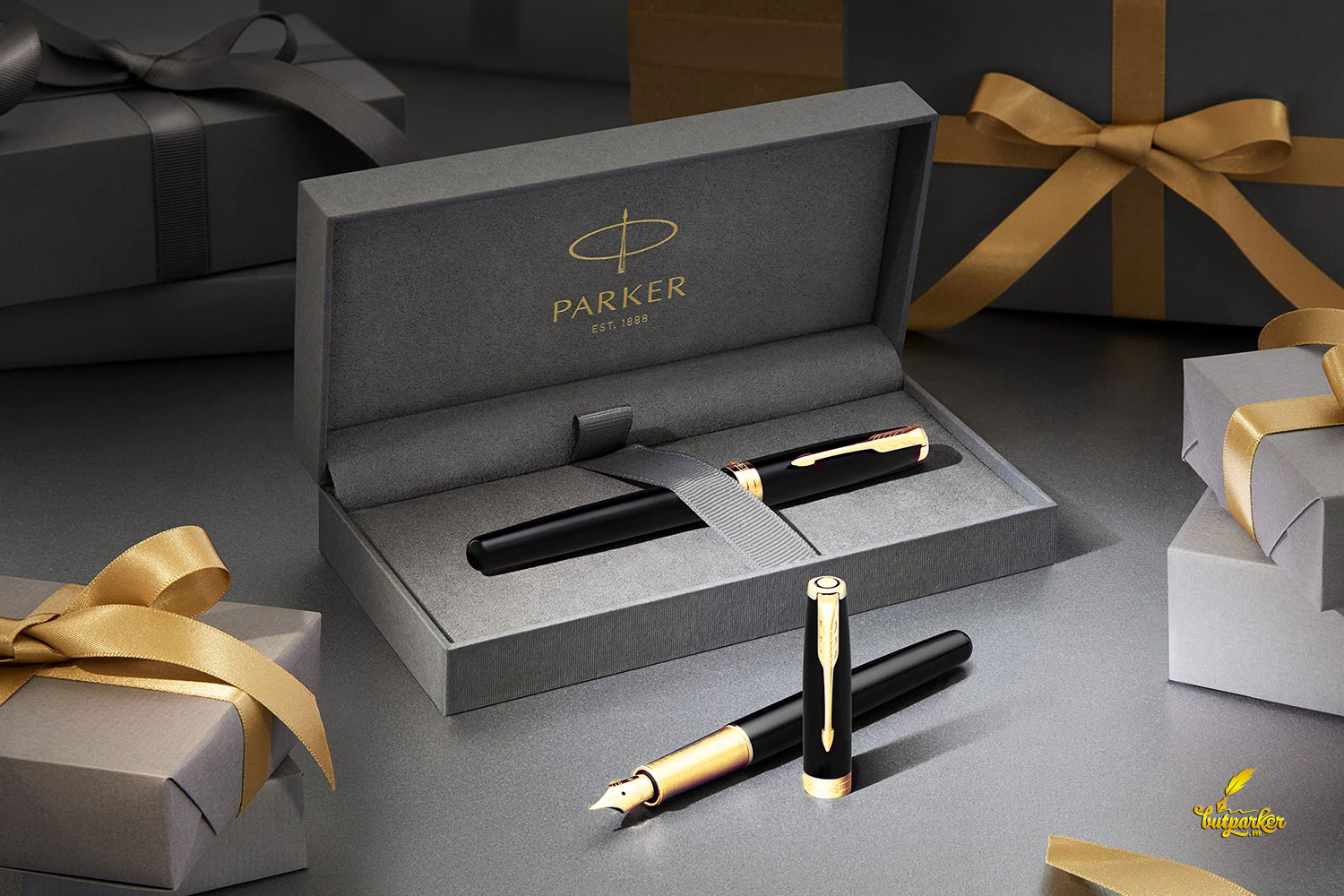 Bút máy Parker Sonnet 2017 Black GT Fountain Pen 1931494