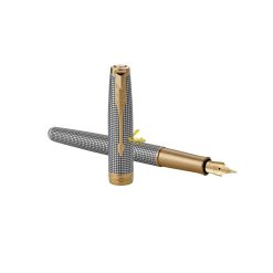 Bút máy Parker Sonnet 2017 Chiselled Silver GT Fountain Pen 1931489