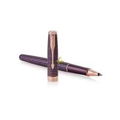 Bút dạ bi Parker Sonnet 2017 Chiselled Silver Purple PGT Rollerball 1931544