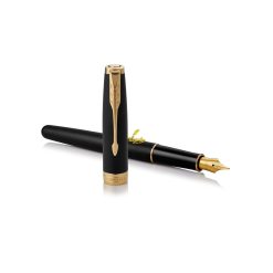 Bút máy Parker Sonnet 2017 Matt Black GT Fountain Pen 1931516