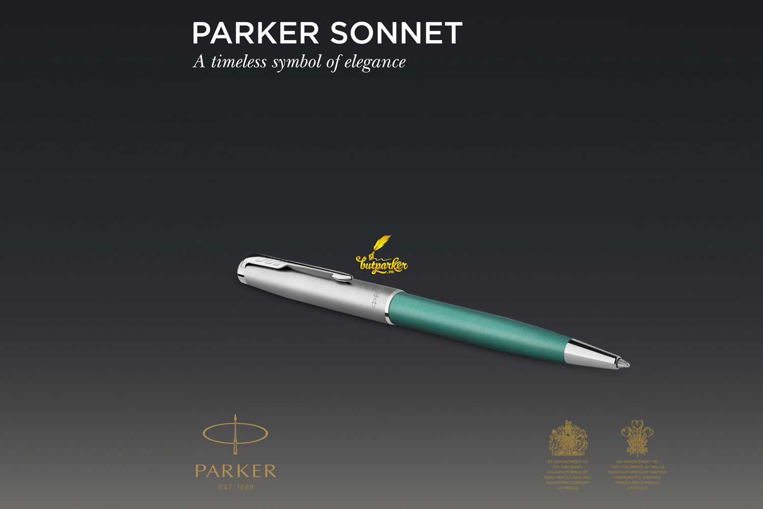Bút bi Parker Sonnet Essentials Green Lacquer CT Ballpoint Pen 2169365