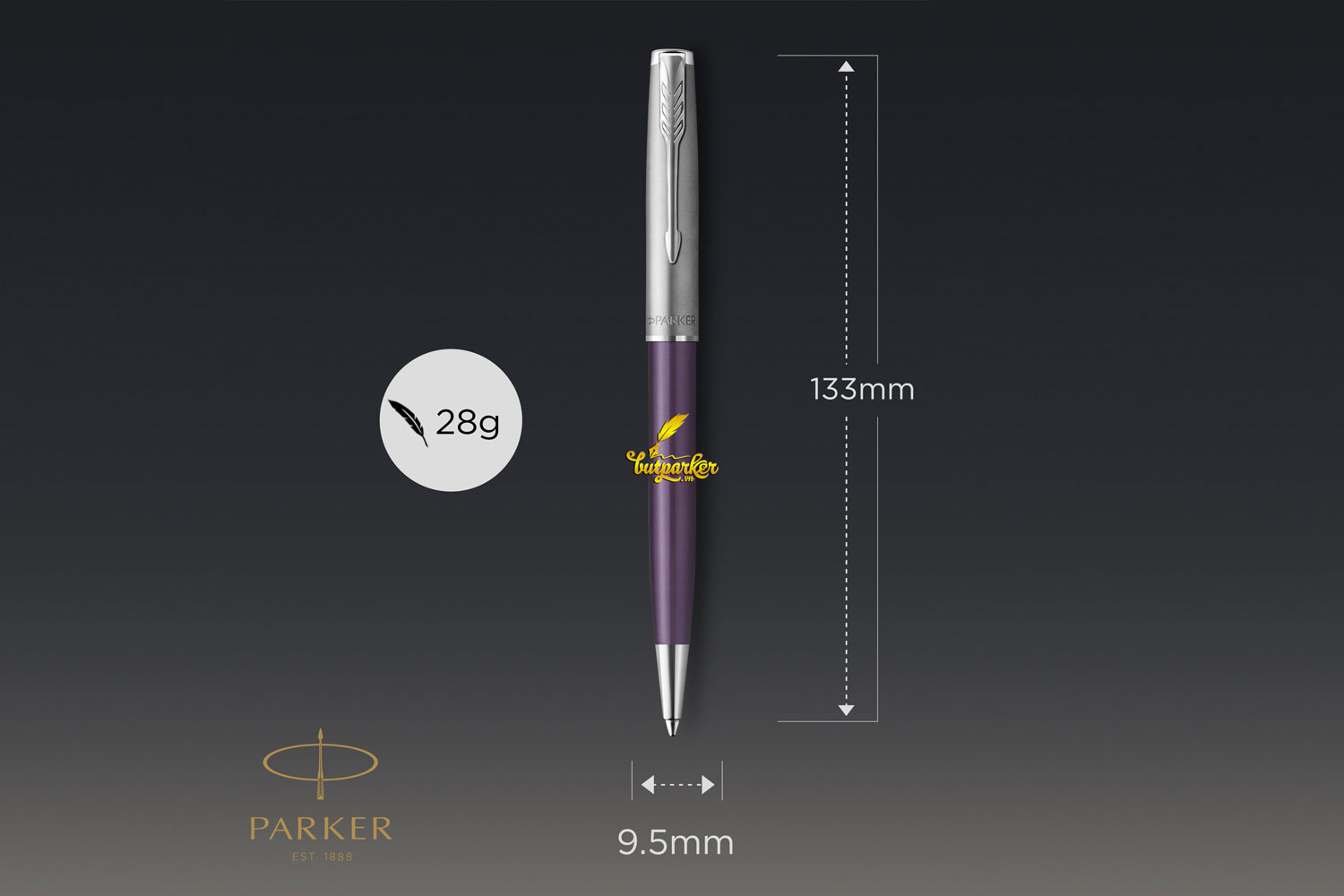 Bút bi Parker Sonnet Essentials Violet Lacquer CT Ballpoint Pen 2169369