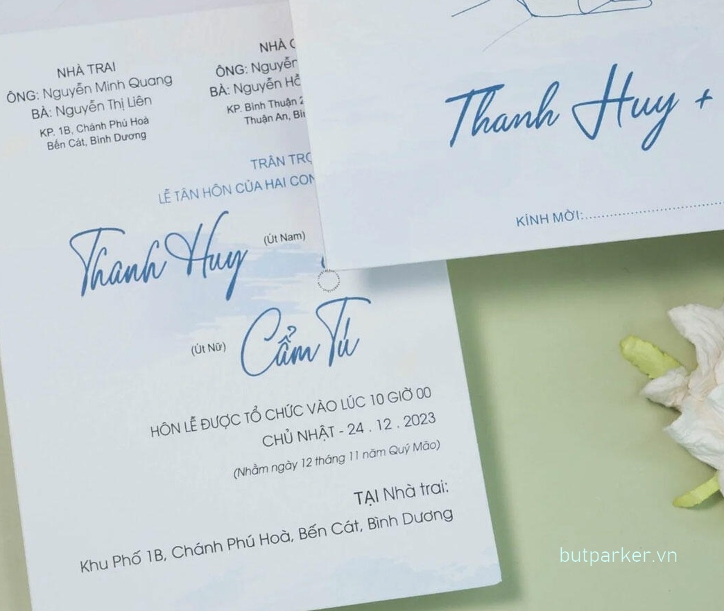 Dịch vụ viết thiệp: thiệp cưới