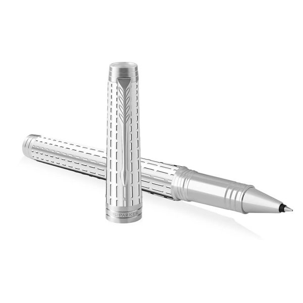 Bút dạ bi Parker Premier Deluxe Chiselling Silver Rollerball Pen S0887990