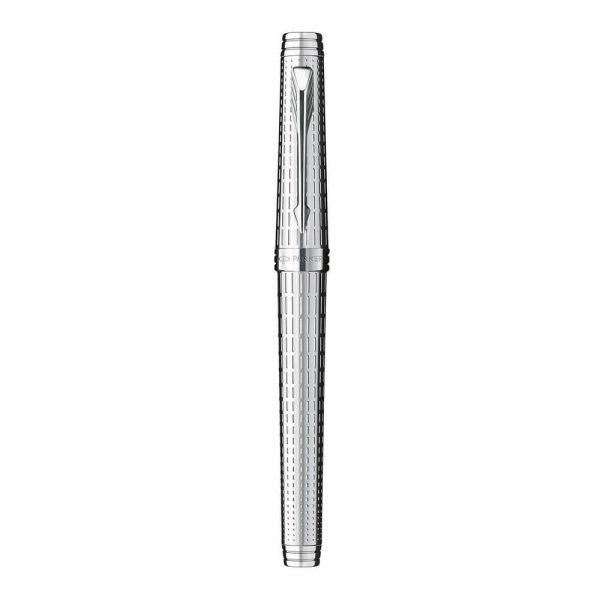 Bút dạ bi Parker Premier Deluxe Chiselling Silver Rollerball Pen S0887990