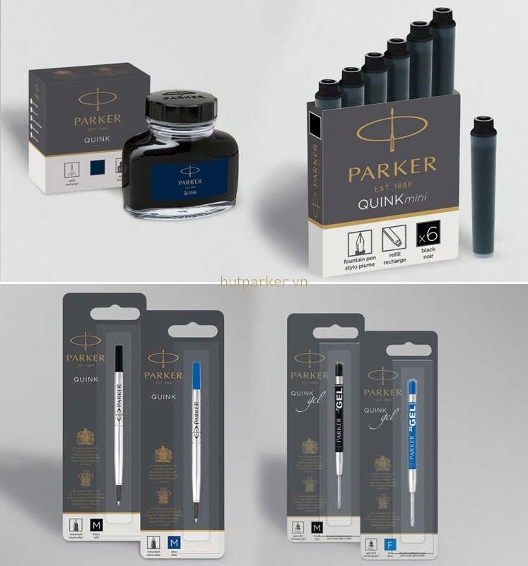 Phụ kiện bút Parker - Mực, ruột bút Parker chính hãng