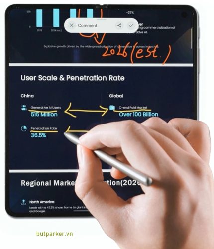 Làm việc với Bút thông minh AI Magic Pen và OPPO Find N6