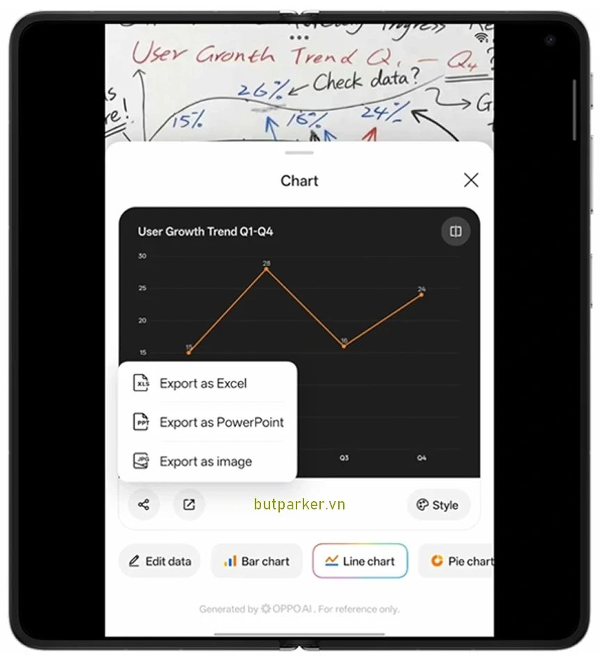 Làm việc với Bút thông minh AI Magic Pen và OPPO Find N6