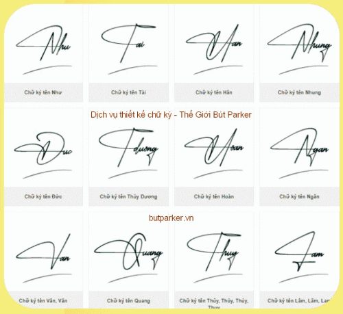 Thiết kế chữ ký - Dịch vụ tạo chữ ký đẹp