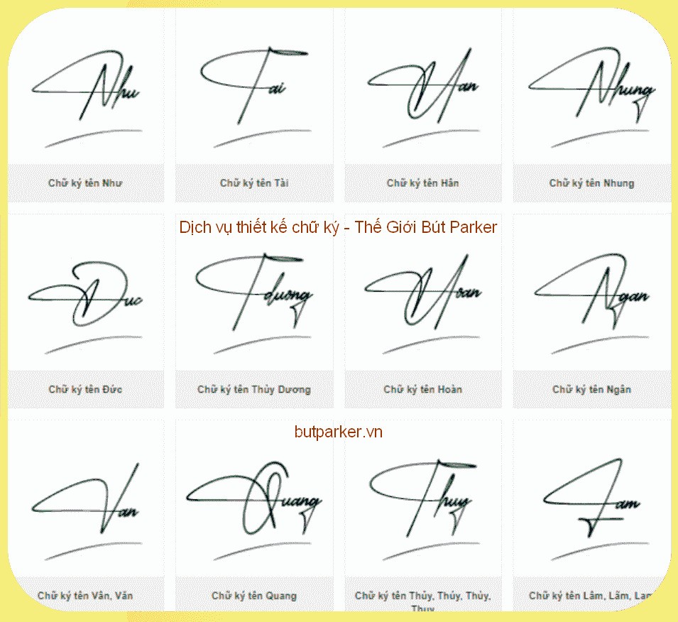Thiết kế chữ ký - Dịch vụ tạo chữ ký đẹp