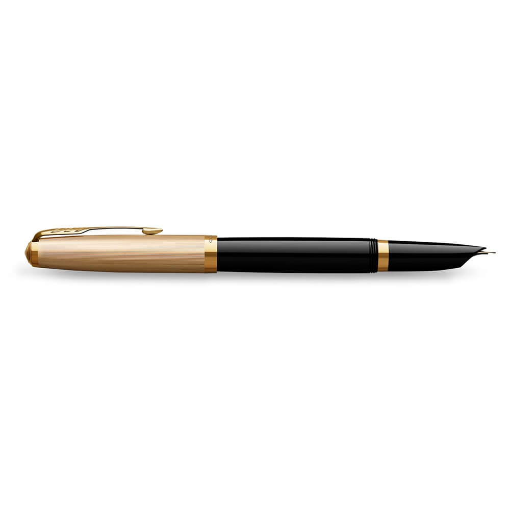Bút máy Parker 51 Deluxe Black GT Fountain Pen 2123511 - Ảnh 6