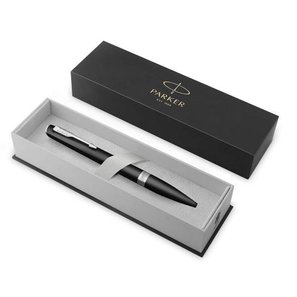 Bút Bi Parker Meridian Matte Black Lacquer CT Ballpoint Pen 2231407