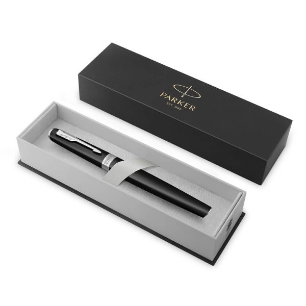 Bút dạ bi Parker Meridian Matte Black Lacquer CT Rollerball Pen 2231406