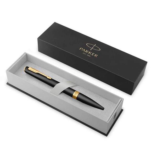 Bút Bi Parker Meridian Matte Black Lacquer GT Ballpoint Pen 2231403