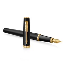 Bút máy Parker Meridian Matte Black Lacquer GT Fountain Pen 2231400