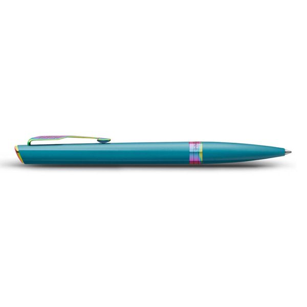 Bút Bi Parker Meridian Teal Lacquer Rainbow Trims Ballpoint Pen 2247773