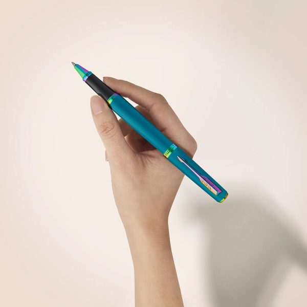 Bút Dạ Bi Parker Meridian Teal Lacquer Rainbow Trims Rollerball Pen 2247772